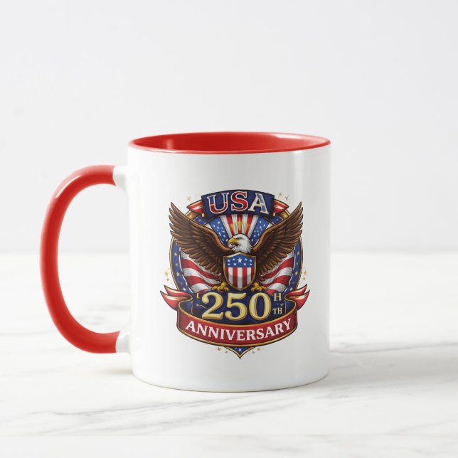 Der Liberty Eagle 250th Gala Becher Tasse (Links)