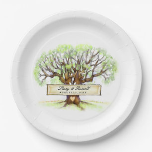 Der Liebe-Baum-Hochzeit kundengebundene Pappteller