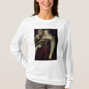 Der Liebe-Buchstabe, eine Dame mit ihrem Mädchen T-Shirt
