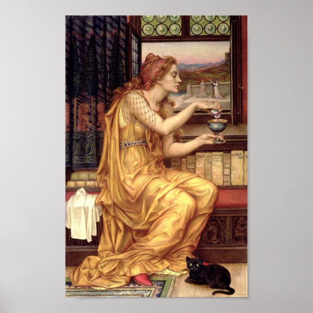 Der Liebe-Potion von Pre-Raphaelite Evelyn de Morg Poster (Vorne)
