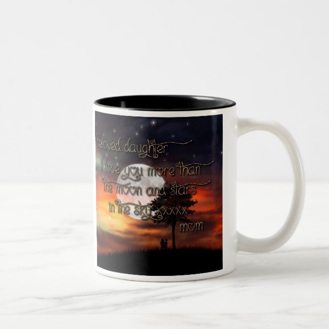 Der Liebling der Mama - Tochter-Tasse Zweifarbige Tasse (Rechts)