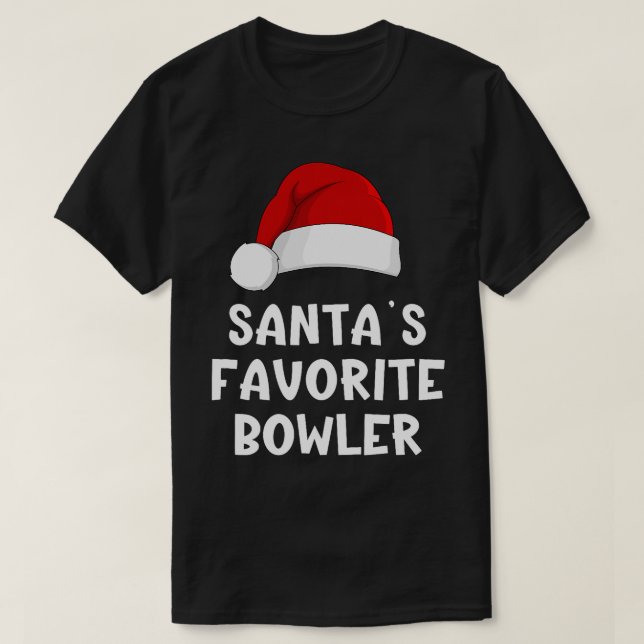 Der Lieblings-Bowler-Xmas-Bowling-Player des Weihn T-Shirt (Design vorne)