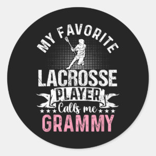 Der Lieblings-Lacrosse-Spieler nennt mich Grammy F Runder Aufkleber