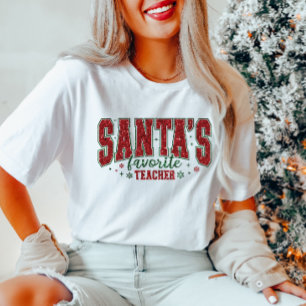 Der Lieblings-Lehrer-Glitzer des Weihnachtsmanns T-Shirt