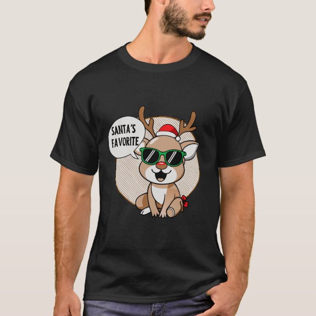 Der Lieblings-Rentiercharakter des Weihnachtsmanns T-Shirt (Vorderseite)