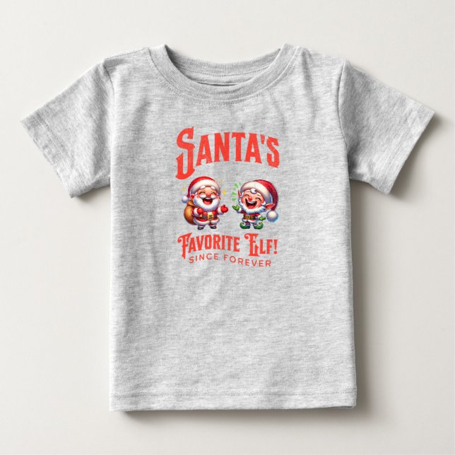 Der Lieblingself des Weihnachtsmanns seit jeher Baby T-shirt (Vorderseite)