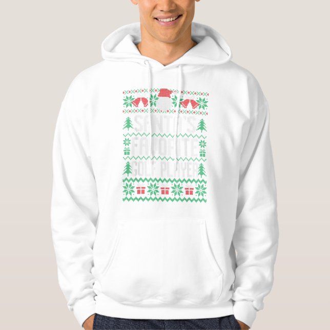 Der Lieblingsgolfspieler des Weihnachtsmanns, Ugly Hoodie (Vorderseite)