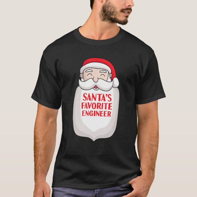 Der Lieblingsingenieur des Weihnachtsmannes T-Shirt (Vorderseite)