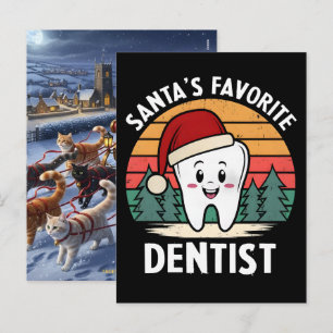 Der Lieblingszahnreiniger des Weihnachtsmanns rett Feiertagspostkarte