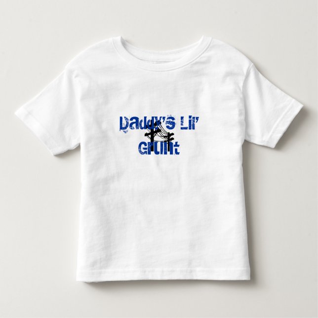 Der Lil des Vatis Grunzen-Lineboy Kleinkind-BLAU Kleinkind T-shirt (Vorderseite)