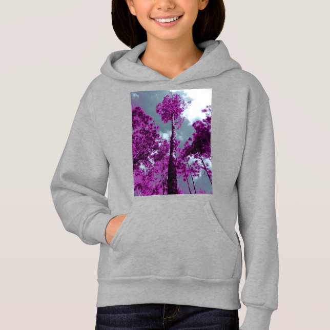 Der lila Baum  Hoodie (Vorderseite)