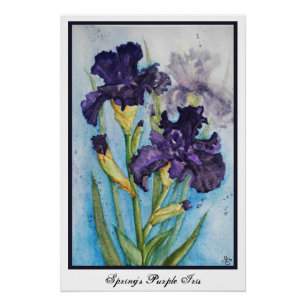 Der Lila Iris des Frühlings Poster