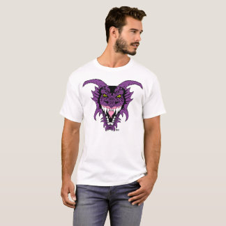 Der lila Kopf des Drachen T-Shirt