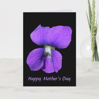 Der lila violette Tag der Mutter Karte