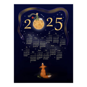 Der Little Prince Kalender 2025. Kinderkalender 20 Poster