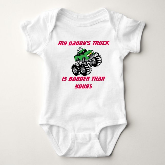 Der LKW meines Vatis ist Badder als Ihr Onsie Baby Baby Strampler (Vorderseite)