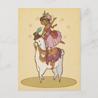 Der Llama-Zirkus Postkarte