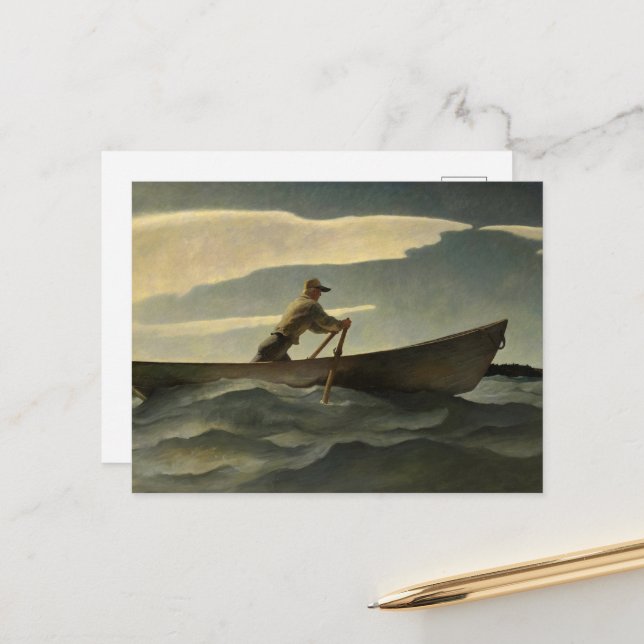 Der Lobsterman, The Doryman von N. C. Wyeth Postkarte (Vorderseite/Rückseite Beispiel)