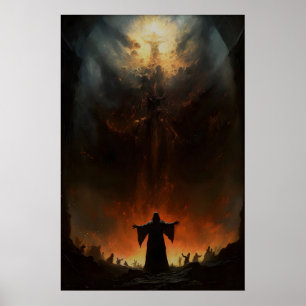 Der lockende Vintage-Kunstposter-Druck Dunkel Poster