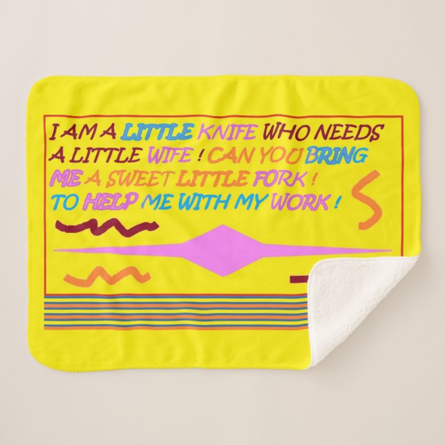 Der Löffel fällt in Liebe mit der Dame und dem Mes Sherpadecke (Vorderseite (Horizontal))