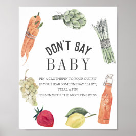 Der lokale Markt für Baby-Bauern sagt kein Baby Poster