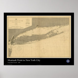 Der Long-Island-Sund - 1899 Poster