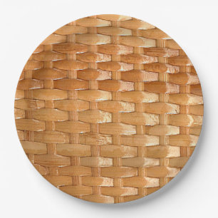 Der Look der Lacquer Wicker Basketweave Textur Pappteller