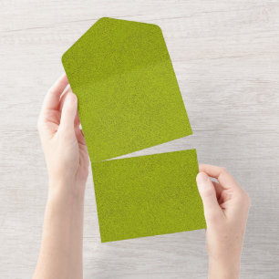 Der Look von Snuggly Chartreuse Grünem Wildleder All In One Einladung