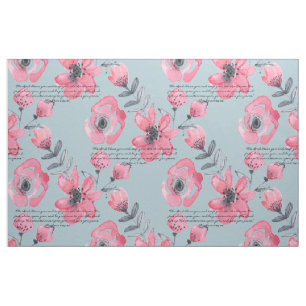 Der Lord Bless You und behalten Sie Rosen-Muster Stoff