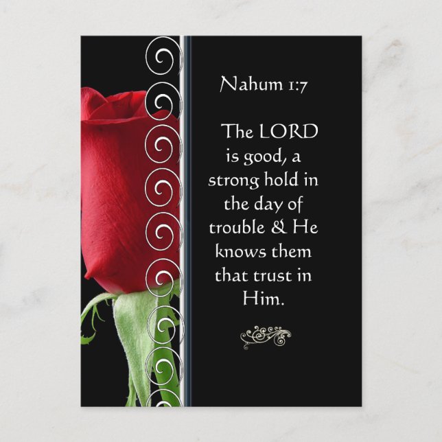 Der LORD ist ein guter Halt in der schwierigen Zei Postkarte (Vorderseite)
