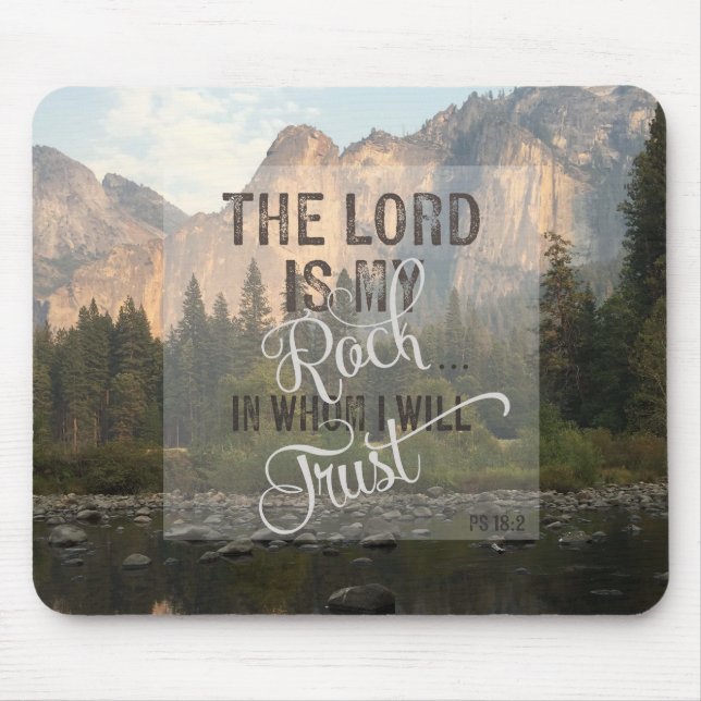 Der Lord ist mein Felsen - Ps-18:2 Mousepad (Vorne)
