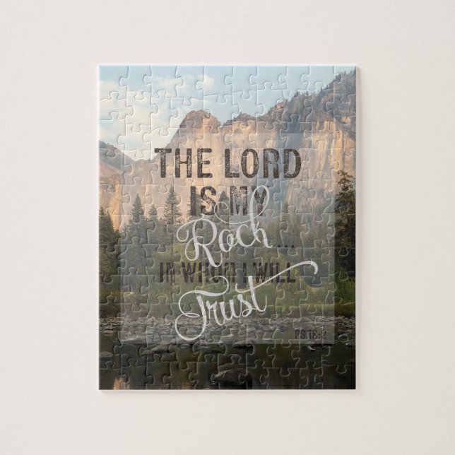 Der Lord ist mein Felsen - Ps-18:2 Puzzle (Vertikal)