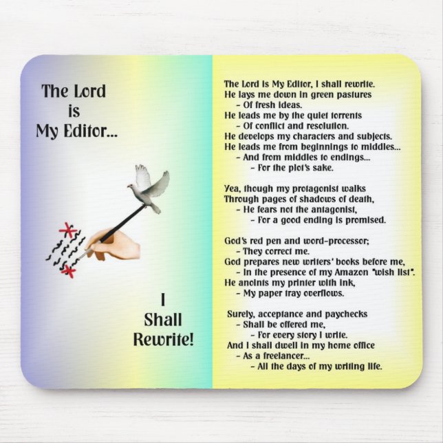 Der Lord ist mein Herausgeber--Mousepad Mousepad (Vorne)