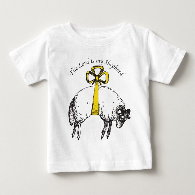 Der LORD ist mein Hirte Psalm 23 Baby T-shirt (Vorderseite)