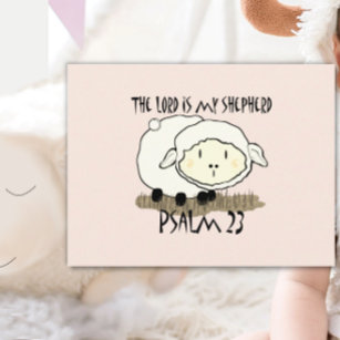 Der LORD ist mein Hirte Psalm 23 Säugling T - Shir Postkarte