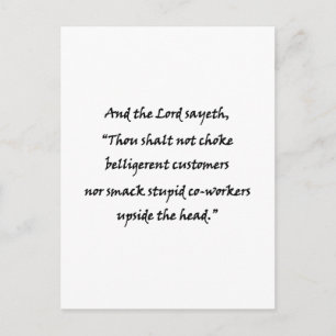 Der Lord Sayeth Postkarte