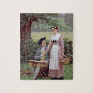 Der Lord von Burleigh, Tennyson, 1919 (Öl auf Puzzle