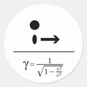 Der Lorentz-Faktor Runder Aufkleber