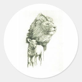 DER LÖS UND DER LAMB RUNDER AUFKLEBER