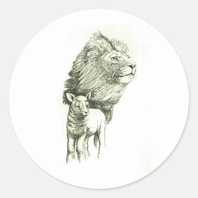 DER LÖS UND DER LAMB RUNDER AUFKLEBER (Vorderseite)