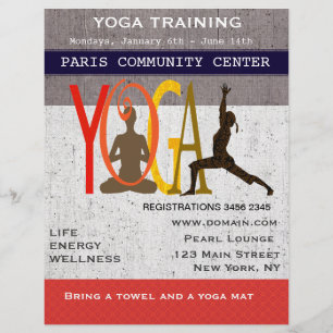 Der Lotus. Der Krieger. Yoga für niedliche Übungen Flyer