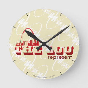 Der Lou St. Louis stellen dar Runde Wanduhr