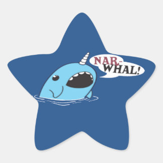Der Loud Narwhal Stern-Aufkleber