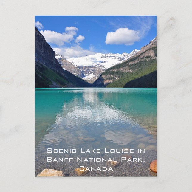 Der Louise-See im Nationalpark Banff Postkarte (Vorderseite)