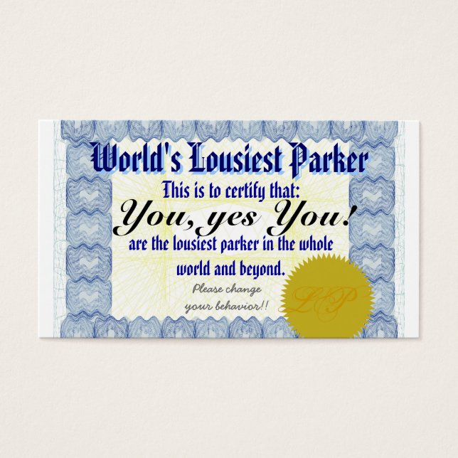 Der Lousiest Parker der Welt (Vorderseite)