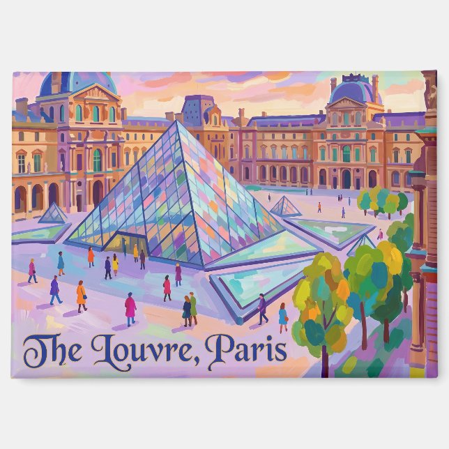 Der Louvre Frankreich Magnet (Vorderseite)