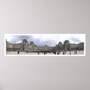 Der Louvre Panoramablick Poster