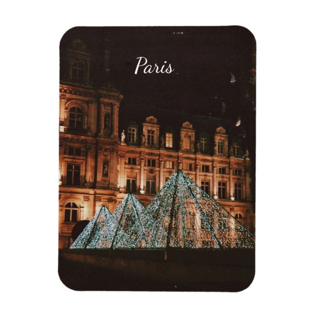 Der Louvre, Paris, Frankreich Magnet (Vertikal)