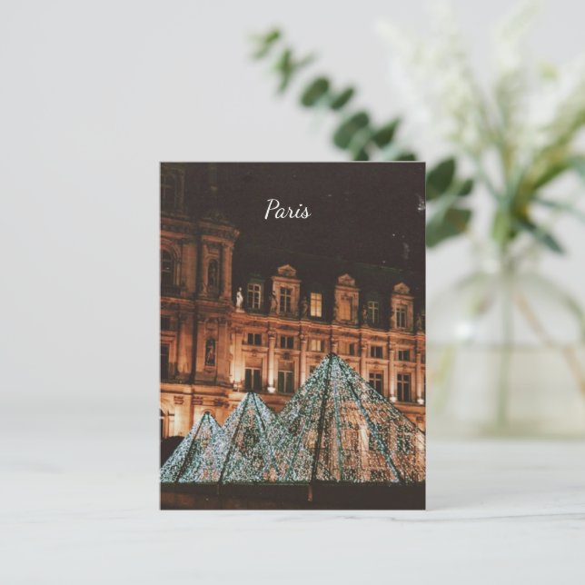 Der Louvre, Paris, Frankreich Postkarte (Stehend Vorderseite)
