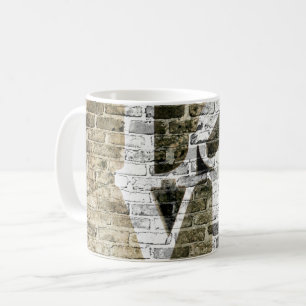 Der LOVE MUG Nuetrale Ziegel Urban Graffiti Tasse